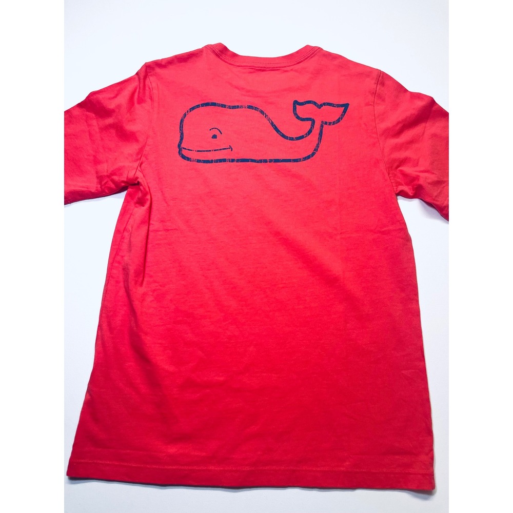 Vineyard Vines Medium Pink Red Short Sleeve Whale Logo Pocket T-Shirt 0461